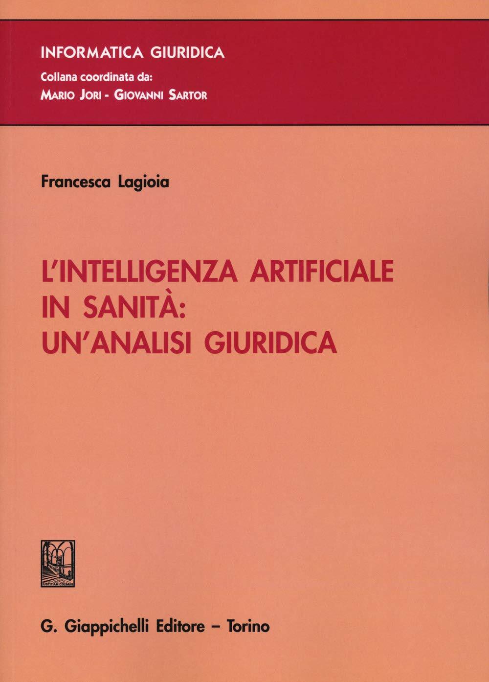 9788892135109 L'intelligenza artificiale in sanità: un'analisi giuridica - Fran