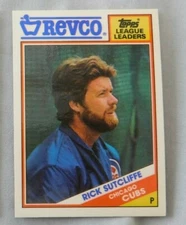  (2)  Rick Sutcliffe Cubs 1988 Topps Revco League Leaders Baseball Card  