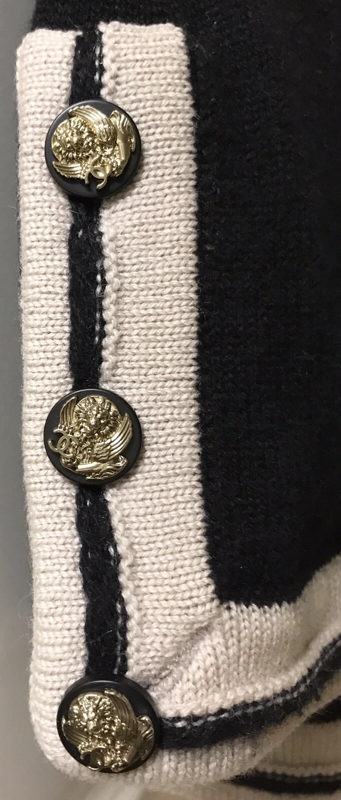 GIACCA CARDIGAN PIÙ WANTED CHANEL 10C VENEZIA NERO CASHMERE 36 ICONICA