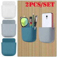 2PCS Wall Mounted Smart TV Remote Control Holder Home Offices Organiser Case