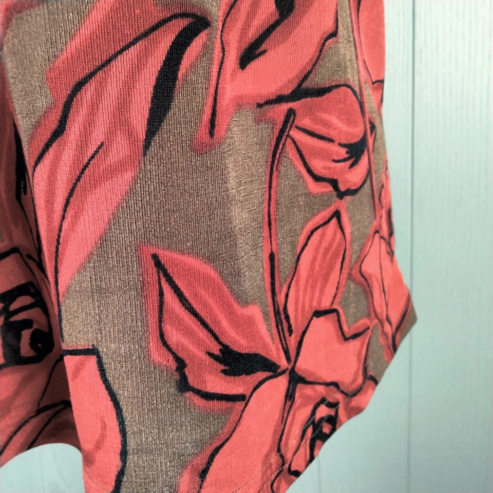 Top tejido ajustado vintage años 90 para mujer rosas grandes caprichoso gótico dobladillo redondo Y2K Foto 3 de 4