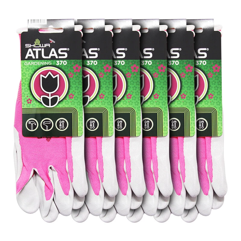 6 pares de guantes de nitrilo Atlas Showa 370 jardín trabajo pintura paisajismo (cualquier color) Foto 2 de 4