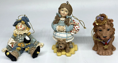Wizard of Oz Dorothy Scarecrow Lion Smithsonian Christmas Ornaments LOT of 3