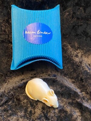Harmony Kingdom Adam Binder White Mouse Pendant  Palm Charm  NIB signed