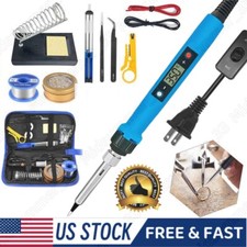 80W Electric Soldering Iron Welding Gun Tool Kit Solder Wire Desoldering Pump US