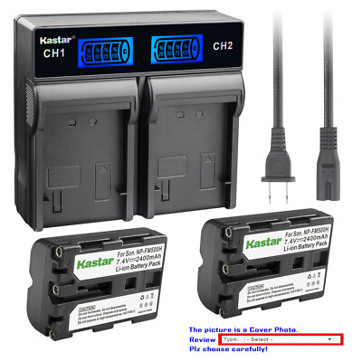 Kastar Battery LCD Rapid Charger for Sony NP-FM500H BCVM10 ACSQ950 Viltrox DC-50