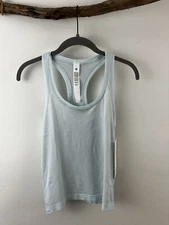 Lululemon Sz 4 Race Length Swiftly 2.0 Sleeveless Tank Top Sheer Blue SOLD OUT