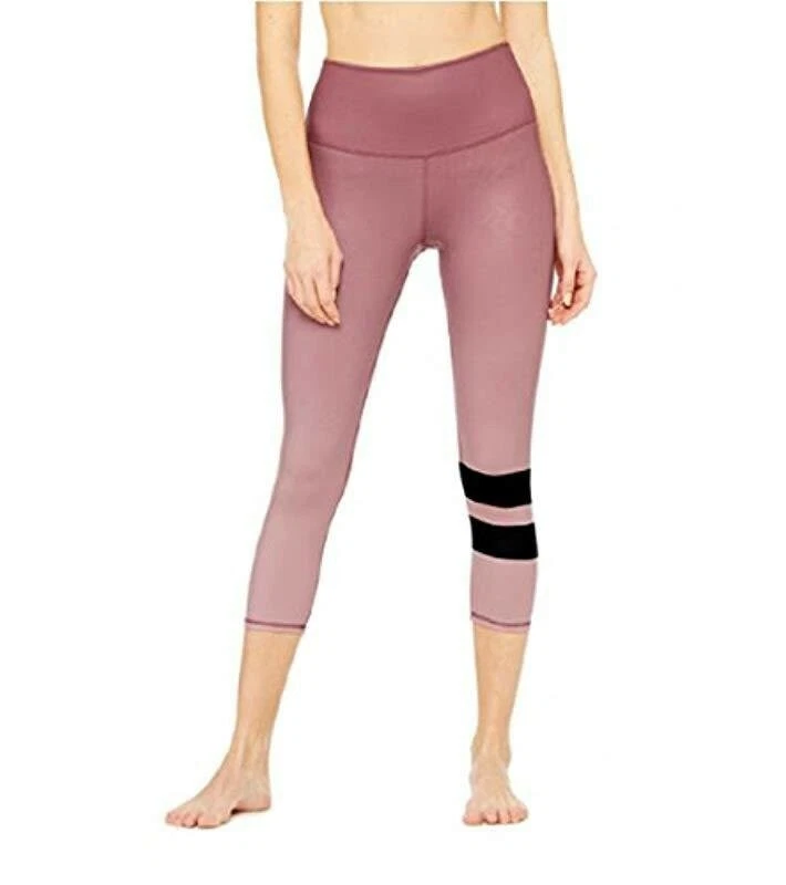 Alo Yoga high-waist airbrush Capri 7/8 leggings in printed pink - Size XS