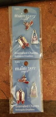 Mainstays Red Hat Charms: Hat, Purse, Shoes Listing is for TWO SETS, total 6 pcs
