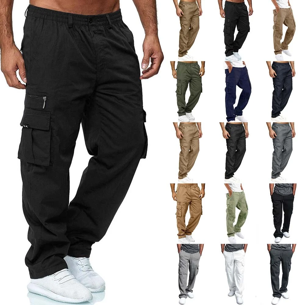 Mens Joggers Track Pants Jogging Bottoms Sweatpants Cargo Combat Work  Trousers