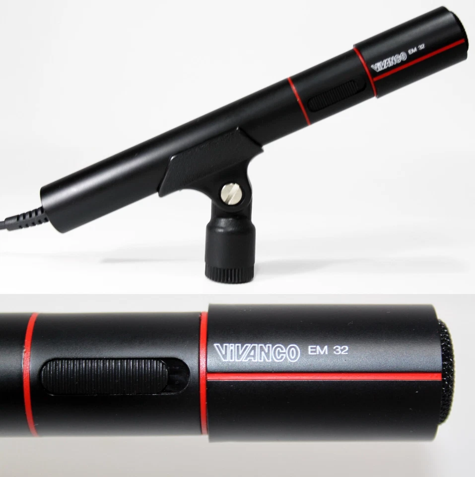 Vivanco EM 32 KONDENSATORMIKROFON mit Schuh und 6 Meter Kabel GETESTET FUNKTIONIERT
