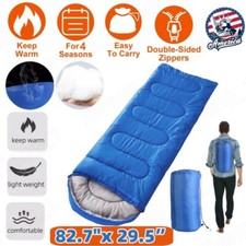 Outdoor Envelope Sleeping Bag Waterproof Warm Adult Camping Hiking for 4 Season