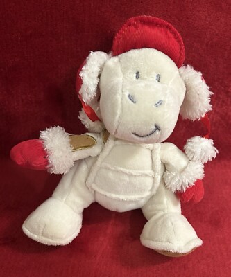 8th Wonder Ltd Cow Plush Soft Toy Farm Animal Figure In Winter Hat Cute Teddy