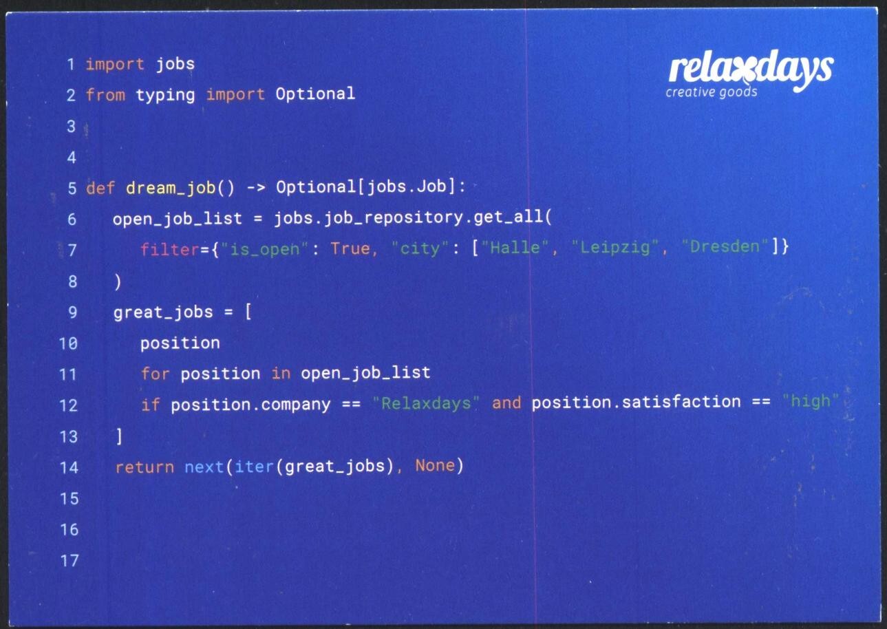 Advertising card Relaxdays  from Germany    avdpz