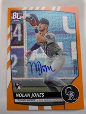 2023 Topps Big League Rookie Nolan Jones #176  Electric Orange Autograph