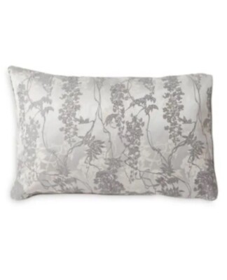 Michael Aram King Shams Wisteria Gray Jacquard Floral New Set Of 2
