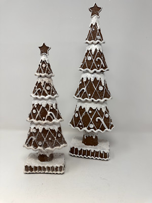 Traditional Neutral Gingerbread Christmas Tree, Sold Separately, 15'', 12''
