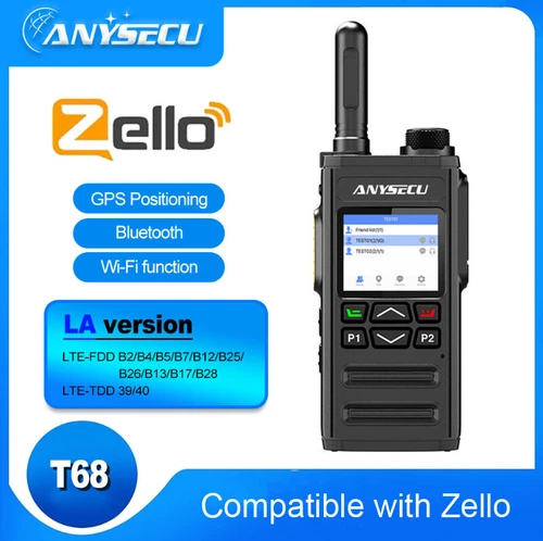 ANYSECU T68 Android 5.1 4G Network Radio Zello Real PTT With WIFI GPS POC Radio - Picture 1 of 8
