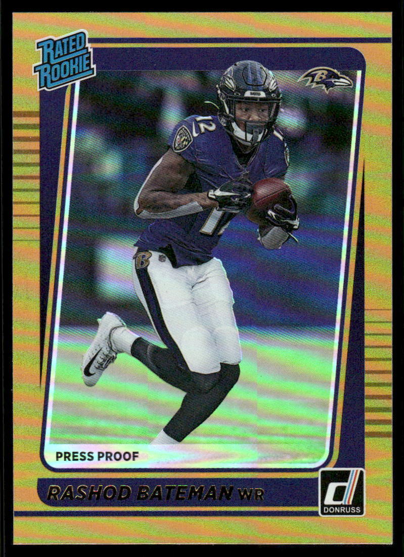 2021 Donruss #265 Rashod Bateman Press Proof Premium