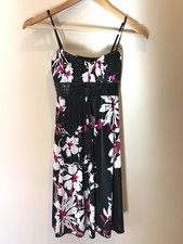 RUBY ROX Strap Sequin Prom Dress Black White Pink size S Junior
