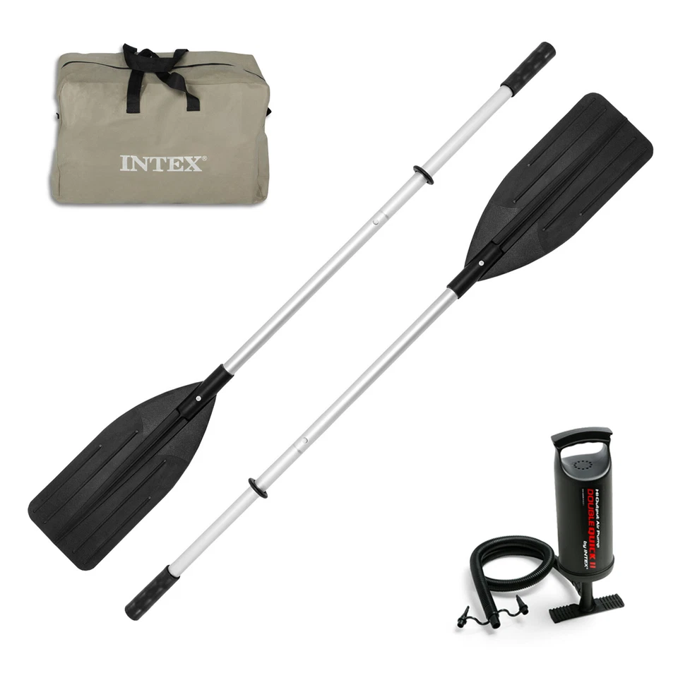 Intex Boot Excursion 4 Set 315 x 165 x 43 cm Schlauchboot + Paddel + Pumpe 68324 - Bild 3 von 4