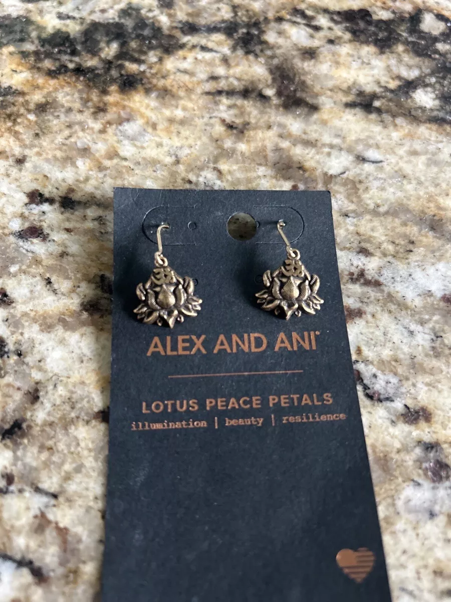 NEW Authentic Alex and Ani Lotus Peace Petals Rafaelian Gold Hook