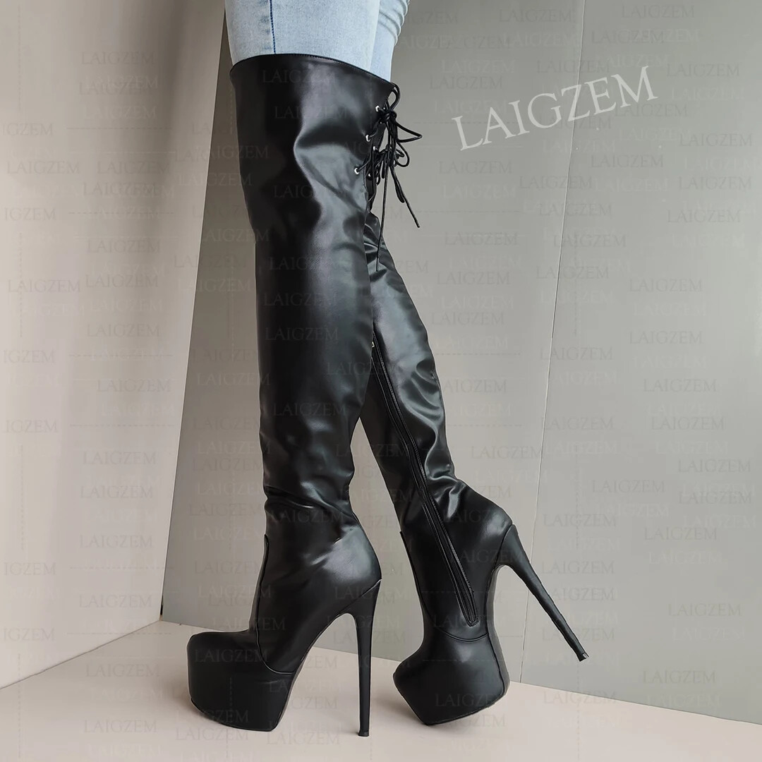 ジョナページ Side Zipper Knee High Boots – Jowa.shop