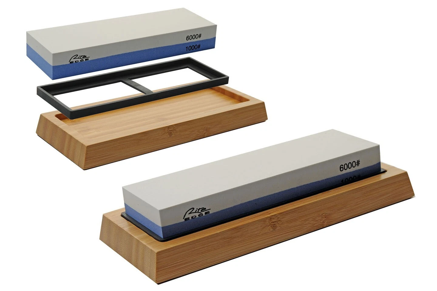 Knife Sharpening Stone 2 Sided Grit 1000/6000 Whetstone Set for Home Kitchen