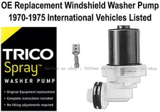 Wiper Washer Pump OE Replacement Select 1970-1975 International Vehicles - 11509