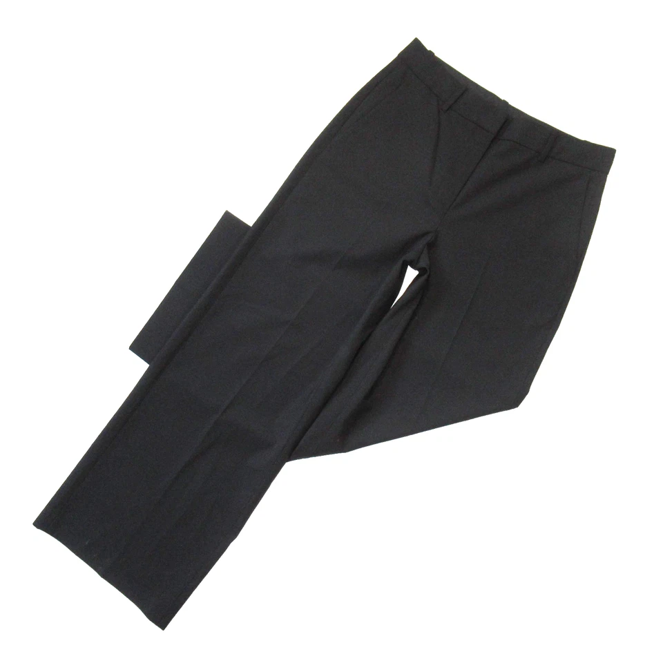 NUEVO CON ETIQUETAS THEORY Pantalón Relax en Negro Lana Trazable Tiro Medio Pierna Ancha Pantalones 4