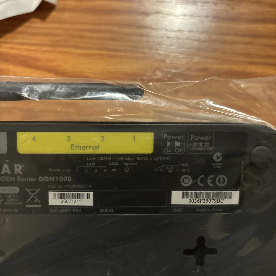 NETGEAR N150 Wireless ADSL2+ Modem Router DGN1000 New Not In Original Box - Image 4 of 4
