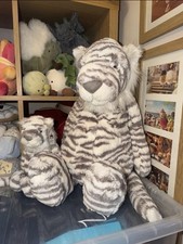 Jellycat Really Big Bashful Snow Tiger Bnwt
