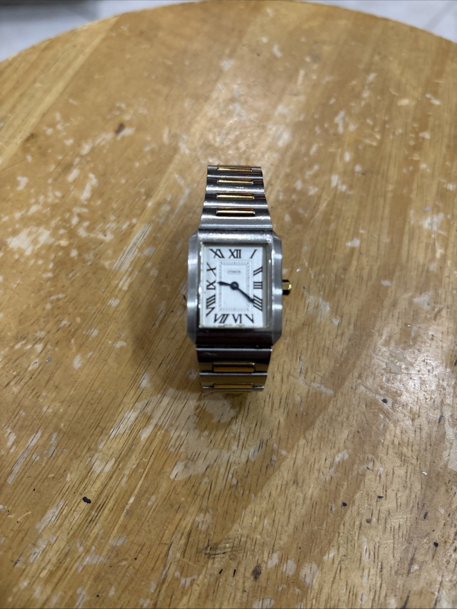 Original Coach 0164 White Roman Dial 2 Tone Stainless Steel 