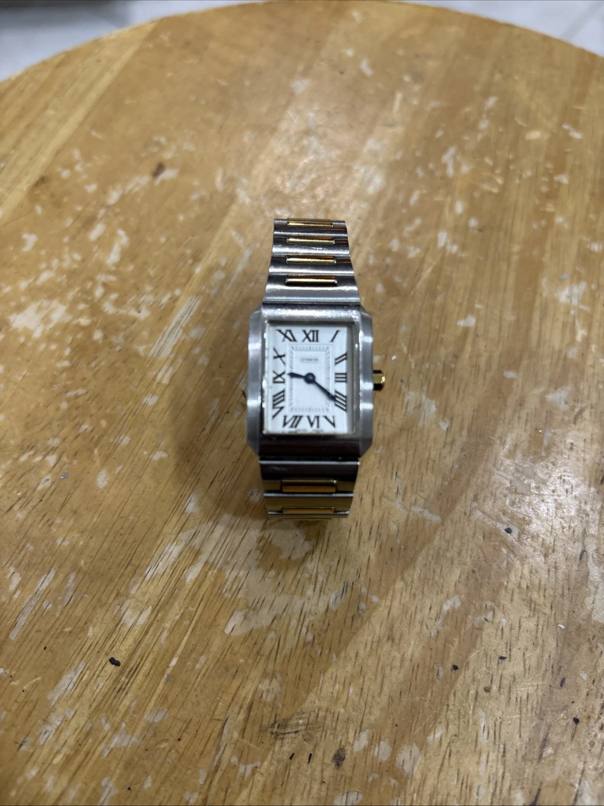 Orologio Coach 0164 Originale Quadrante Bianco Romano Bracciale Acciaio Inox 2 Toni