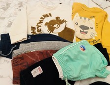 EUC Lot Of 7 Zara Sweatshirts, Pants And Shorts, Boy Size 12m see pictures