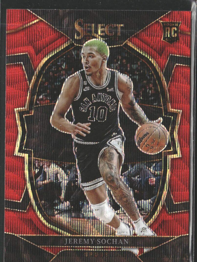 2022-23 Panini Select #86 Jeremy Sochan Red Wave Prizms