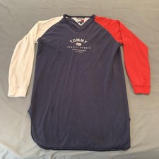 Tommy Hilfiger Dress/ T-Shirt Womens Medium Multicolor Colorblock Varsity Sports