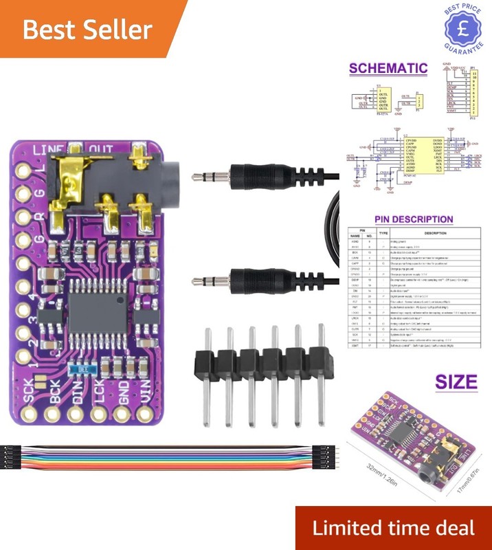 High-Quality I2S Digital-to-Analog Converter for Raspberry Pi - Complete Kit
