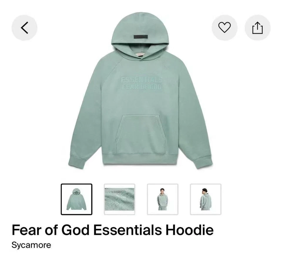 Size M BRAND NEW Fear of God Essentials Sycamore Hoodie 100% Authentic Verified - Image 3 of 4