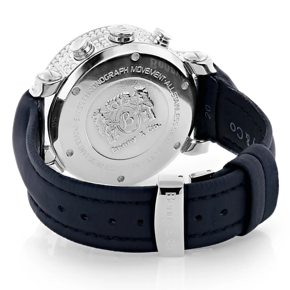 Men's Stainless Steel Diamond Watch | Benny & Co 45 mm - Image 2 of 4