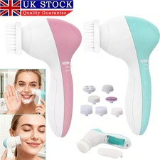 7 in 1 Facial Cleanser Electric Brush Set Deep Cleansing with Massage and Pumice