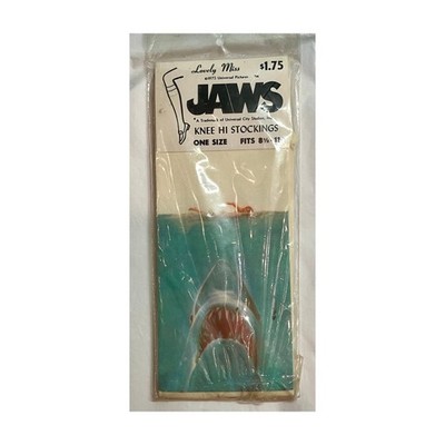 Vintage 1975 JAWS Knee Hi Stockings New Sealed Lovely Miss Poster Art Rare