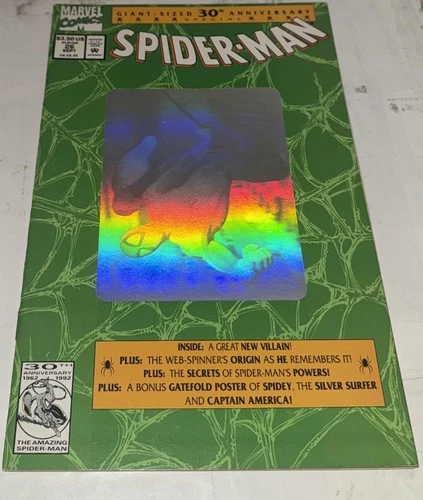 Vintage Marvel Spider-Man #26 30th Anniversary Hologram Green Cover Comic Book