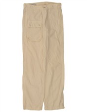 Pantalone cargo uomo Mason's vestibilità ampia IT 46 Small W30 L32 bianco sporco cotone VM09