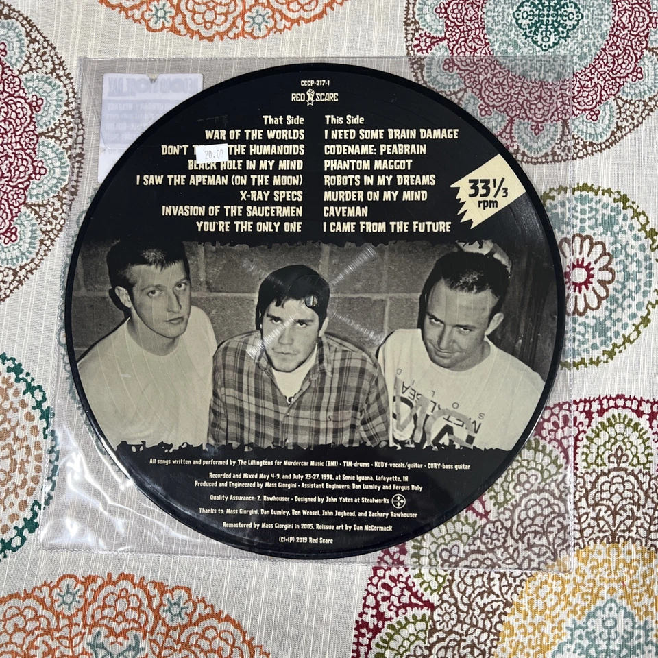 The Lillingtons Death by Television Picture Disc LP Vinyl Record TBR Ramones - Image 2 of 2