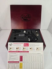 La Vigna Wine Bottle Opener w/ Accessories & Wine Glass Charms in Wood Gift Box