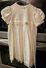 Girls Size 4T White Dress/lace Bodice,satin Trim By Rare Editions