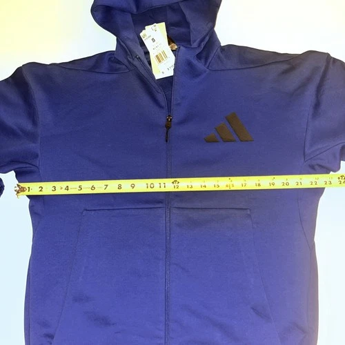 Adidas  Track Jacket Men's S Full-Zip Hooded Team Blue JF6388 NWT $110 image 5