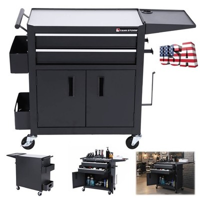Tattoo Cart with Drawers Multi-Function Trolley Barber Shop Mobile Tool Cabinet