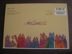 UNUSED 1990s vintage greeting card Laurel Burch BIRTHDAY "Santa Fe Felines" — photo 6